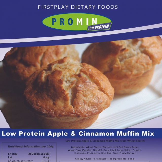 PROMIN LOW PROTIEN MUFFIN MIX - APPLE AND CINNAMON